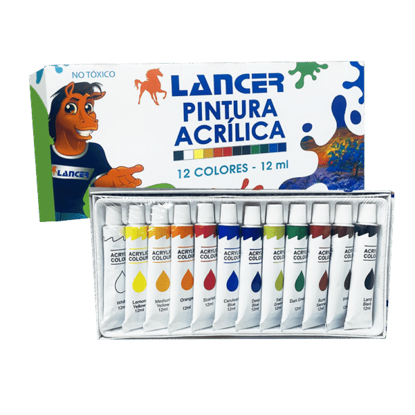 Set de pinturas acrílicas (12 colores)